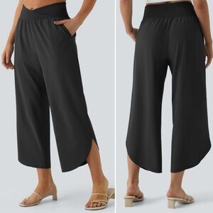 NWT HALARA Breezeful High Waisted Crossover Side Pocket Split Quick Dry Sz Small